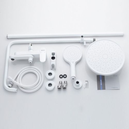 Душевая стойка Shevanik S4336C настенная цвет белый - фото 4