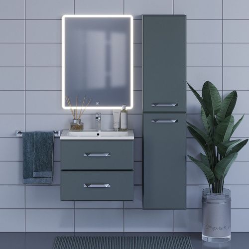 Тумба с раковиной Uperwood Foster 291020539 60х40 цвет серый - фото 3