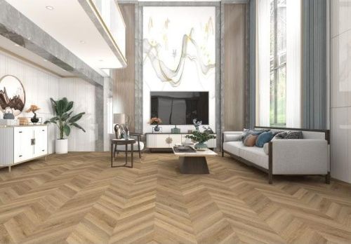 SPC ламинат Damy Floor CHEVRON DF10-Ch Сен-Клу толщина 0.5 см 43 класс 600х127 - фото 2