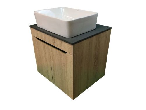 Тумба с раковиной Sintesi STL.W7023_SIN-LVB-APP-401 60х60 подвесная цвет коричневый - фото 4