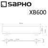 Полка в ванную комнату Sapho X-ROUND BLACK XB600