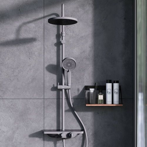 Душевая стойка Damixa Apollo 947760300 настенная цвет черный - фото 3