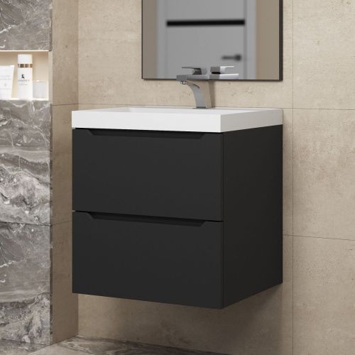 Тумба под раковину Uperwood Tanos 2191020001 50х50 подвесная цвет черный - фото 5