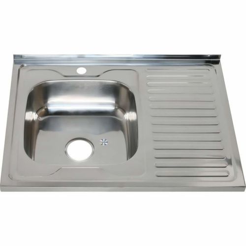 Кухонная мойка Melana 007 t L (*10) 80х60 цвет хром поверхность глянцевая - фото 2