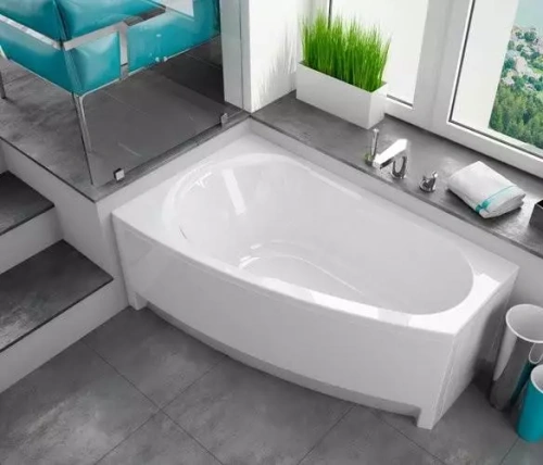 Ванна акриловая Alba Spa BALINE ВАС013000Л100 150х90 пристенная асимметричная без ножек - фото 3