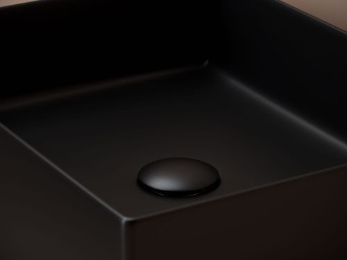 Раковина из сантехнического фарфора Ceramica Nova ELEMENT CN6069MB 50х40 накладная цвет черный без отверстий под смеситель - фото 5