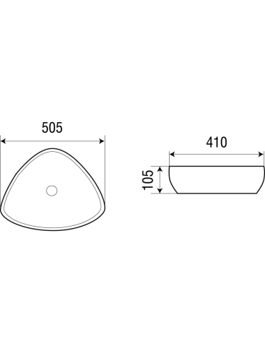 Раковина из сантехнического фаянса WeltWasser WW SK 10000003850 50х40 подвесная цвет белый без отверстий под смеситель - фото 3