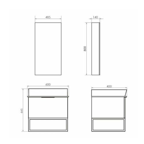 Тумба с раковиной Comforty Порто 00-00010677CF 60х40 подвесная цвет коричневый - фото 2