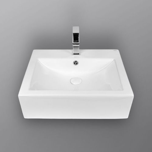 Раковина из сантехнического фарфора Bond Cube S11-540 50х40 встраиваемая цвет белый 1 отверстие под смеситель - фото 5