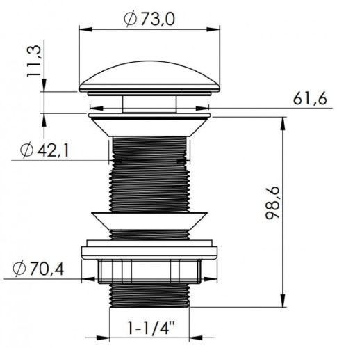 Донный клапан Santek Aqua 1WH501801 белый - фото 3