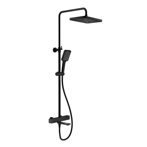 Душевая стойка Splenka S224.26.06 настенная цвет черный с термостатом - фото 2