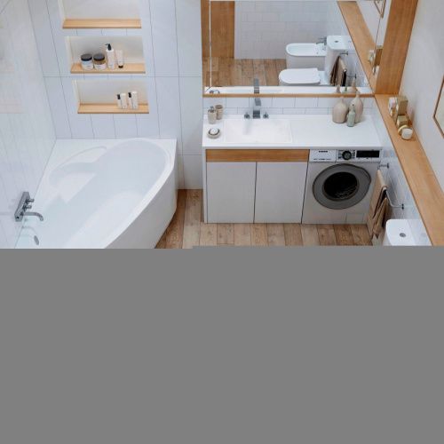 Ванна акриловая Lavinia Boho Bell Pro 3702150R 150х100 встраиваемая асимметричная без каркаса - фото 4