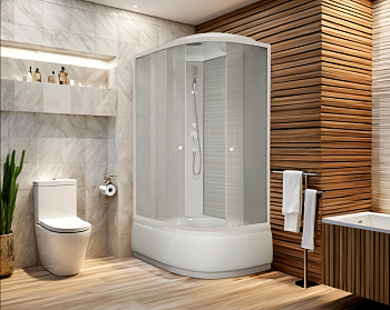 Душевая кабина Parly Effect EF1221L 120х80 асимметричная с крышей ориентация левая