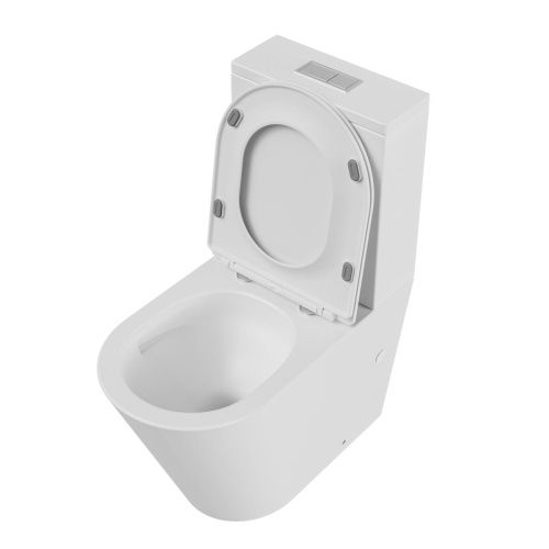 Унитаз напольный с бачком Grossman Торнадо GR-4458MSQ белый с сиденьем микролифт безободковый смыв торнадо - фото 3