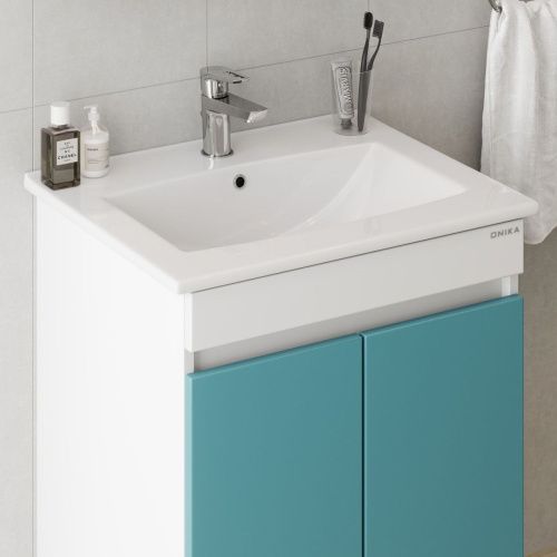 Тумба под раковину Onika Марви 106152 60х50 напольная цвет белый - фото 5