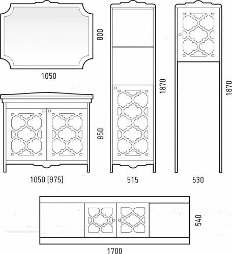 Шкаф-пенал Corozo Манойр SD-00000327 50х190 напольный цвет белый - фото 2