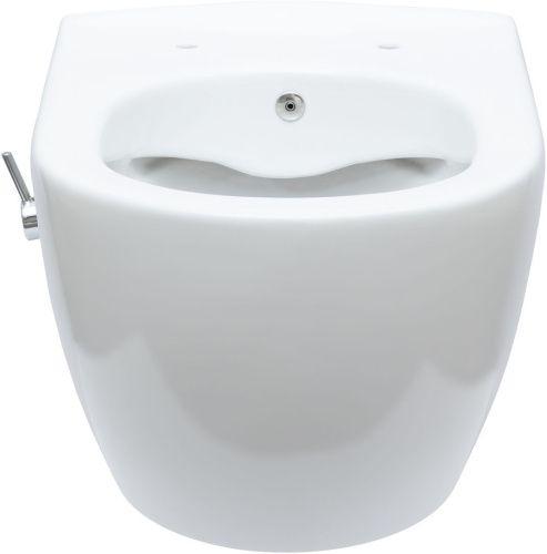 Чаша унитаза подвесная Logan L5W CITY 019100-u-01 цвет белый без сиденья безободковая каскадный смыв - фото 3
