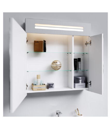 Зеркало-шкаф Aqwella Y Neo.04.06 60х80 подвесной цвет белый - фото 3