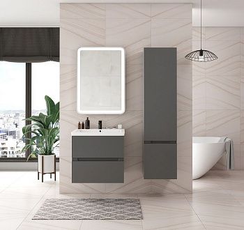 Шкаф-пенал Art&Max TECHNO AM-Techno-1600-AC-SO-ZB815-R 40х160 подвесной цвет серый