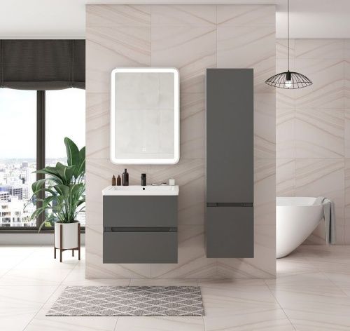 Шкаф-пенал Art&Max TECHNO AM-Techno-1600-AC-SO-ZB815-R 40х160 подвесной цвет серый