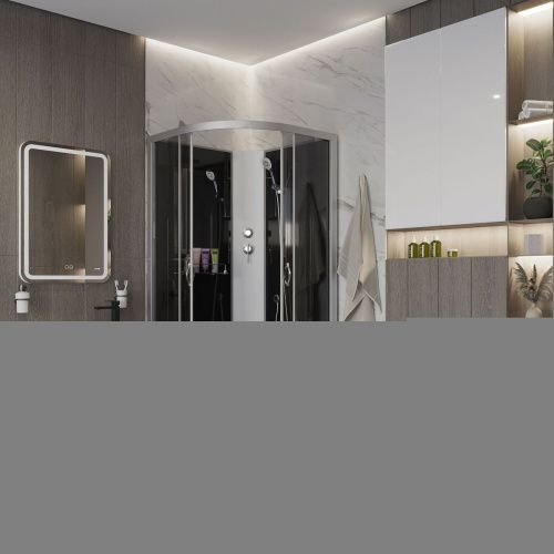 Душевая кабина Niagara Classic 35031434BK 80х80 четверть круга без крыши ориентация универсальная - фото 3