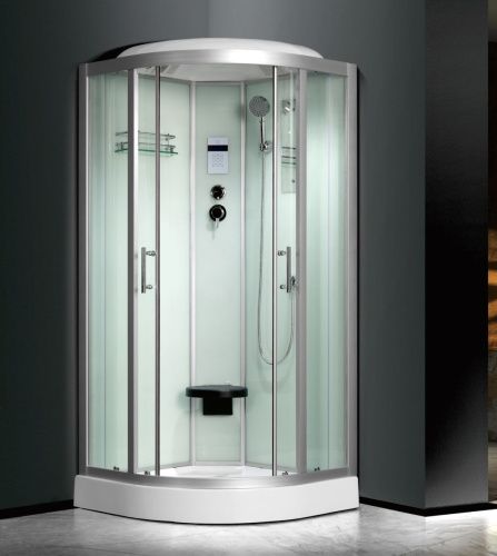 Душевая кабина Frank 20158490 100х100 четверть круга с крышей ориентация универсальная - фото 2