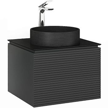 Тумба под раковину Jorno STONE Stn.01.60/P/A/JR 50х40 подвесная цвет черный