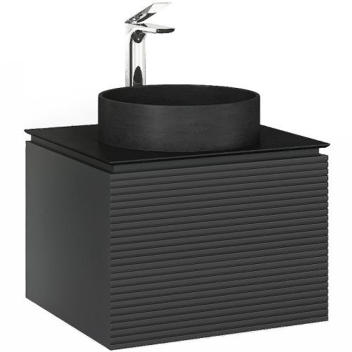 Тумба под раковину Jorno STONE Stn.01.60/P/A/JR 50х40 подвесная цвет черный