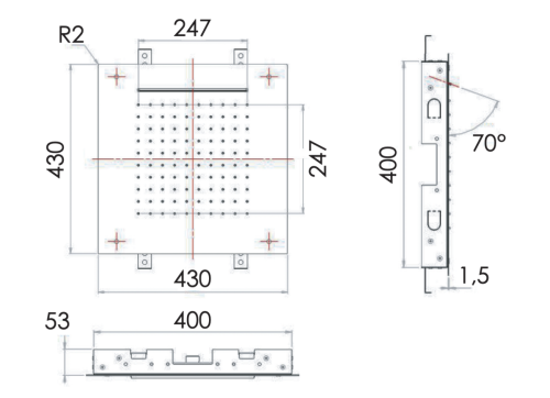 Верхний душ Remer 357SFS43C 45х45 хром - фото 2