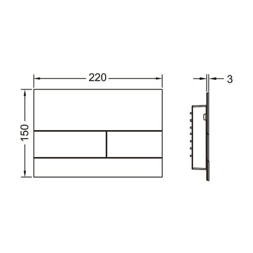 Клавиша смыва механическая Tece TECEsquare 9240847 цвет золото - фото 2