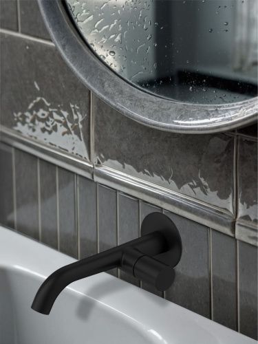 Смеситель для раковины AltroBagno Bilancia AltroBagnoBilancia010804MB встраиваемый в стену черный - фото 5