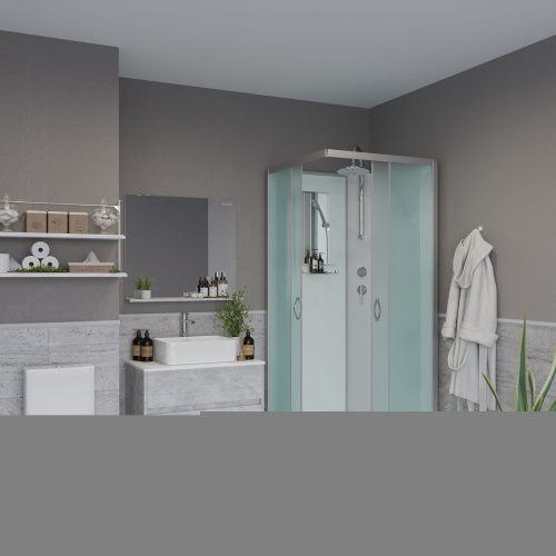 Душевая кабина Niagara Classic 11011423BKT 90х90 квадратная без крыши ориентация универсальная - фото 3