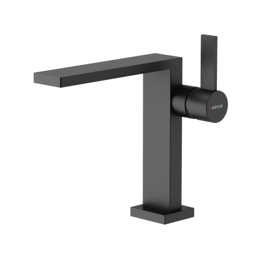 Смеситель Sancos Linn SC9019MB на раковину черный - фото 2