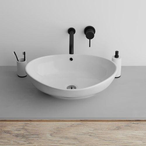 Раковина из сантехнического фаянса Grossman GR-3022 60х40 накладная цвет белый без отверстий под смеситель - фото 2