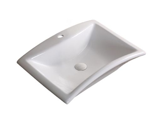 Раковина из сантехнического фарфора Cerutti SPA CR7096 60х40 накладная цвет белый без отверстий под смеситель - фото 2