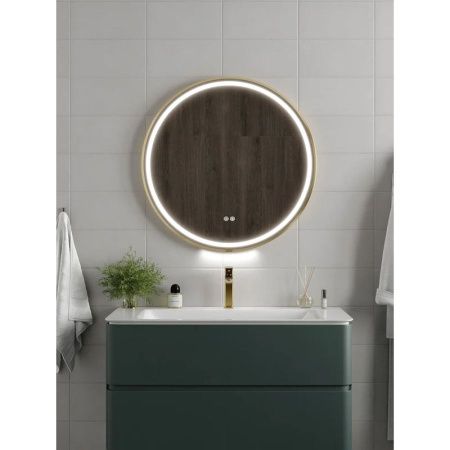 Зеркало с подсветкой и антизапотевателем Maretti Elena EA1480R21EL 80х80 подвесное