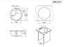 Кухонная мойка Granula 5101, АЛЮМИНИУМ 50х50 цвет серый поверхность матовая