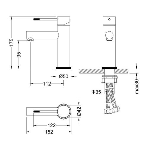Смеситель Timo Saona 2361/17F на раковину золото - фото 2