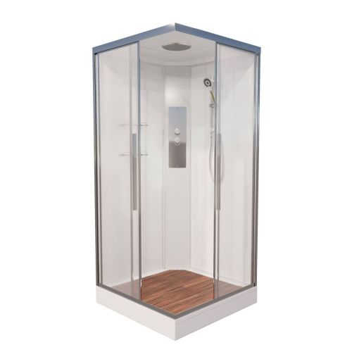 Душевая кабина AvaCan K K2010 100х100 прямоугольная с крышей ориентация универсальная