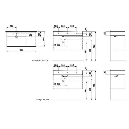 Раковина керамическая Laufen Kartell 8.1033.8.000.111.1 90 см накладная цвет белый 1 отверстие под смеситель - фото 2