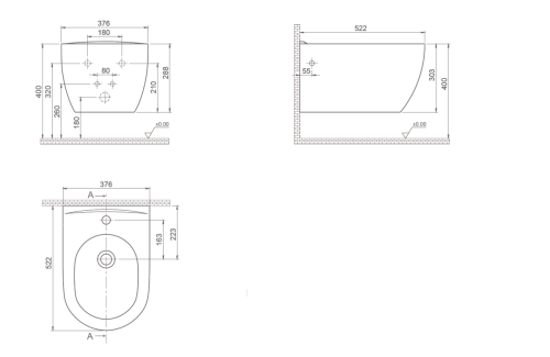 Биде подвесное Boheme Bianca 964-W цвет белый - фото 2