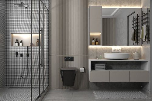 Комплект унитаз с инсталляцией с клавишей смыва ABBER Rechteck AC1201MB-AC0105-AC0121MB - фото 2