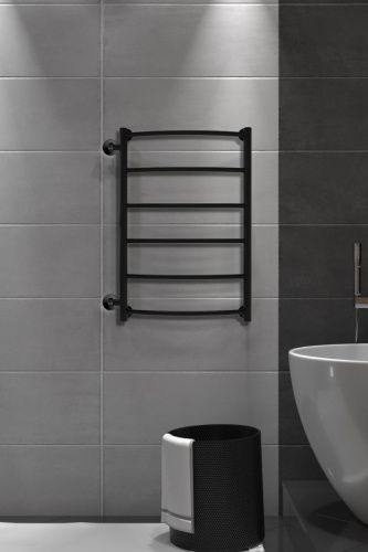 Полотенцесушитель водяной Indigo Arc LASW70-30BR-б/п-60 40х70 черный - фото 2