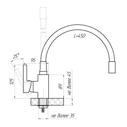 Смеситель для кухни Сантаком StMira 5098-4 на мойку синий - фото 3