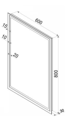 Зеркало с подсветкой Art&Max MONZA AM-Mon-600-800-DS-F 60х80 подвесное - фото 4