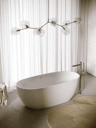 Ванна акриловая Sancos Flo FB02 170х80 отдельностоящая овальная с каркасом - фото 5