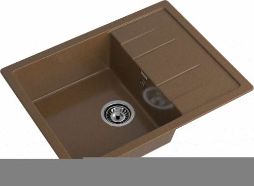 Кухонная мойка Granfest Quadro Q-650L терракот 65х50 цвет коричневый поверхность матовая - фото 2