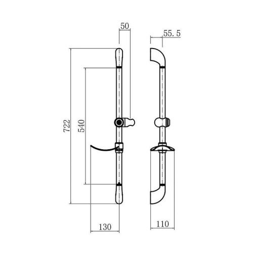 Душевая штанга D-Lin D63504 цвет хром - фото 2