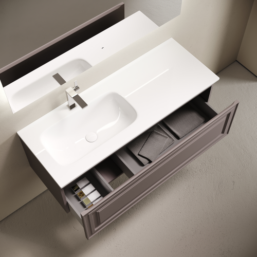 Тумба под раковину Sancos Very VR120LSM 120х40 подвесная цвет серый - фото 5