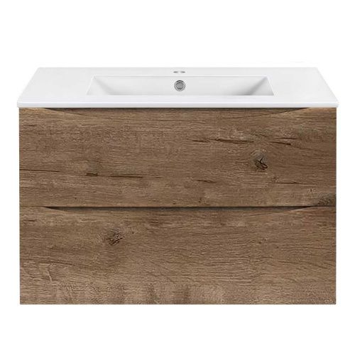 Тумба под раковину Vincea Mia Slim VMC-2MC800S1VO 80х40 подвесная цвет коричневый - фото 2